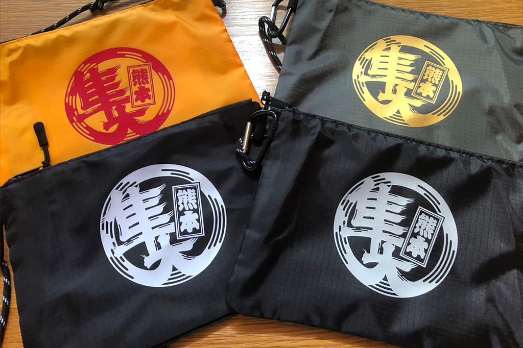 ミニサコッシュ　小物入れ　バッグプリント